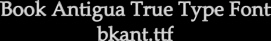 Book Antigua - True Type Font
